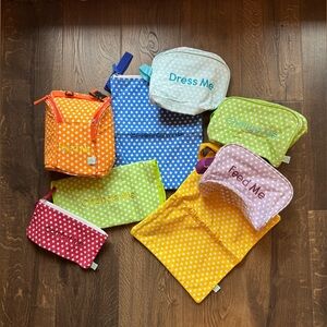 Easy Baby Travelers Seersucker Set of 8, diaper bag organizers for baby things